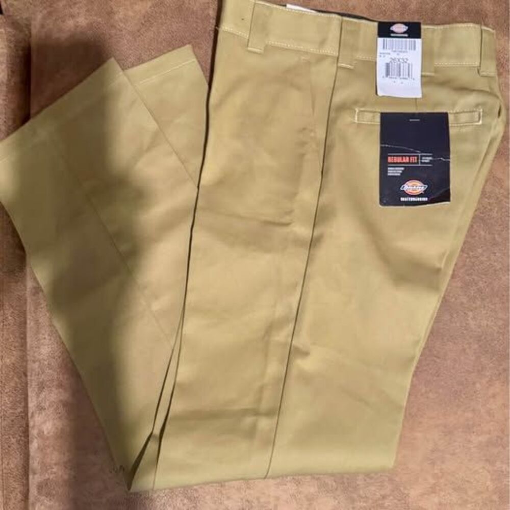Dickies Men's Khaki Work Pants Regular Fit Straight Leg 28x32 NWT